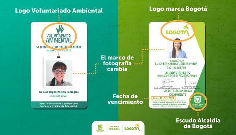 diferencia carné voluntariados y funcionarios secretaría de ambiente